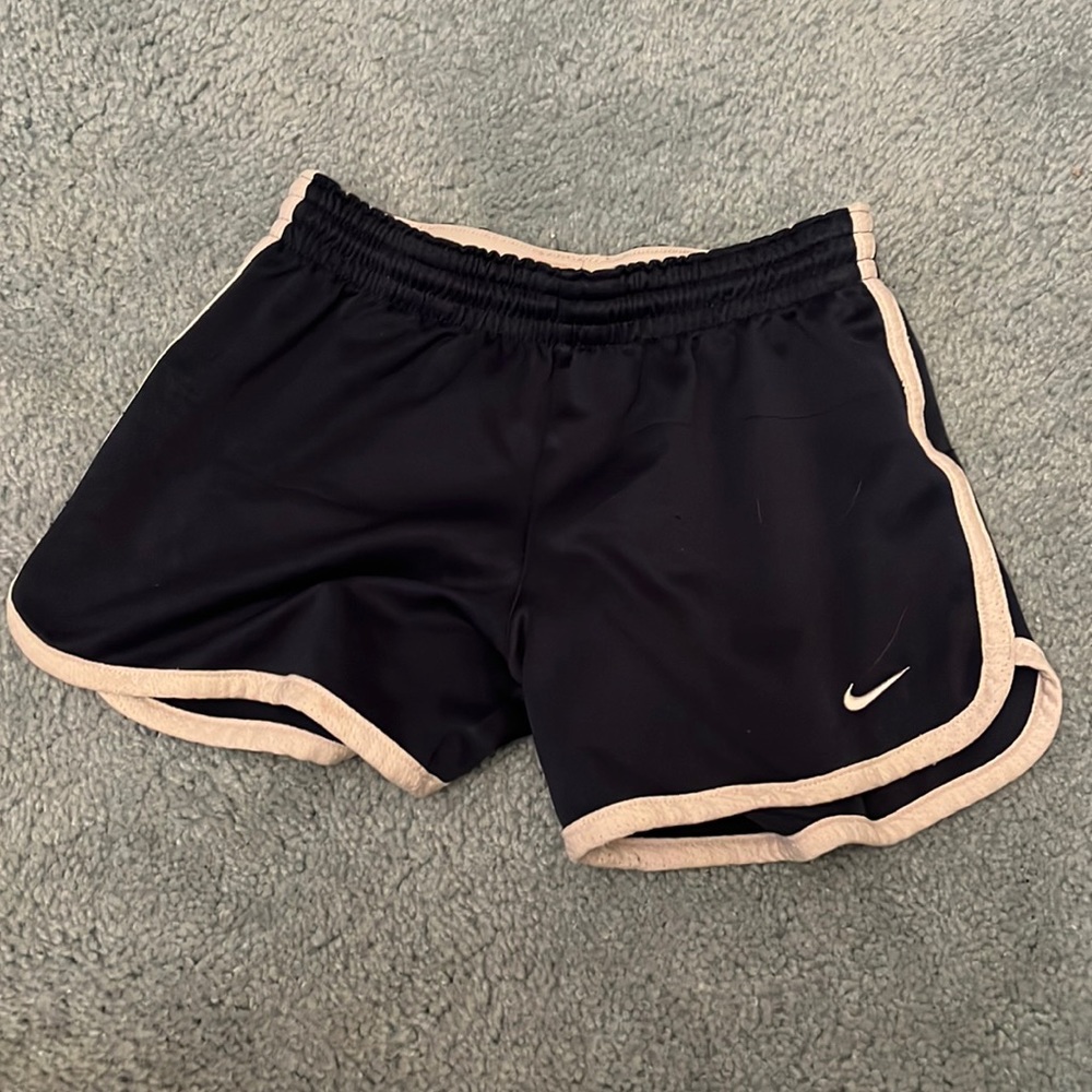 Navy blue Nike running shorts